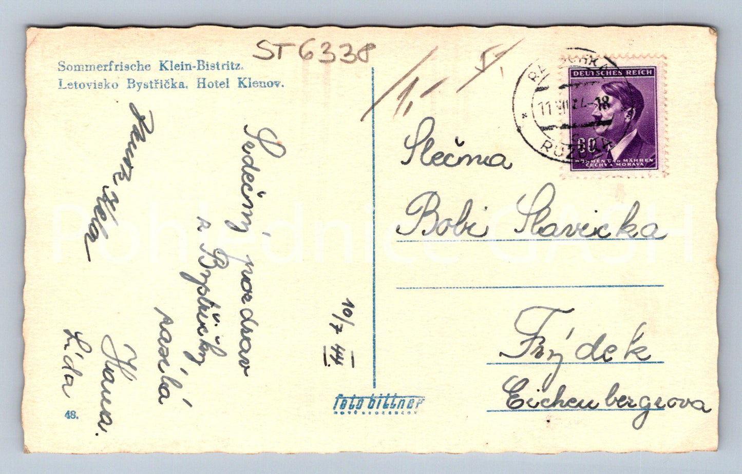 Postcard BYSTŘIČKA RESORT HOTEL KLENOV (ST6338)