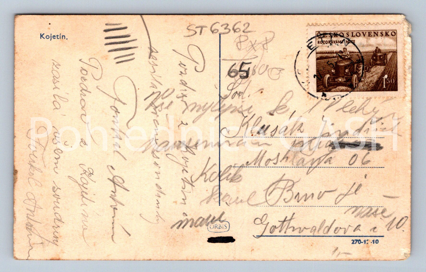 Postcard KOJETÍN (ST6362)