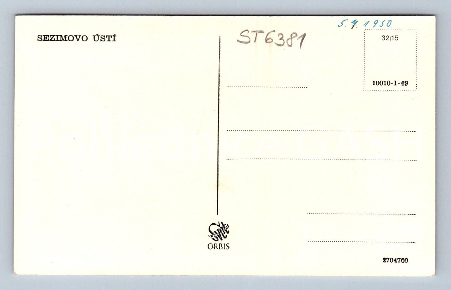 Postcard SEZIMOVO VALLEY (ST6381)