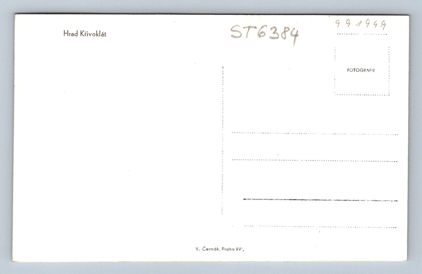 Postcard KŘIVOKLÁT CASTLE - COLLAGE (ST6384)