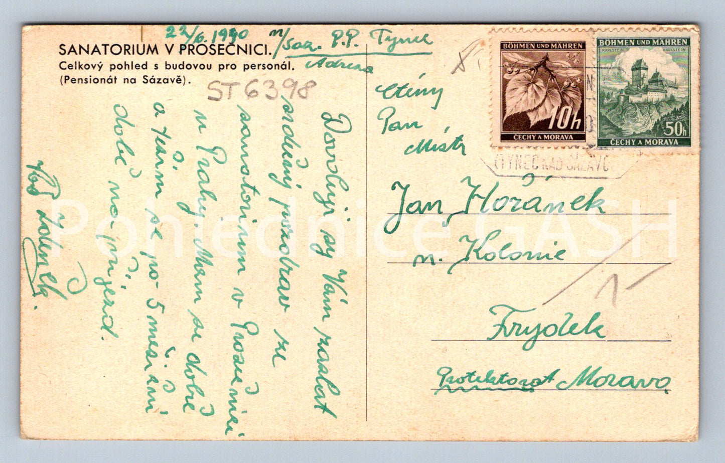 Postcard SANATORIUM AT THE INTERSECTION (ST6398)