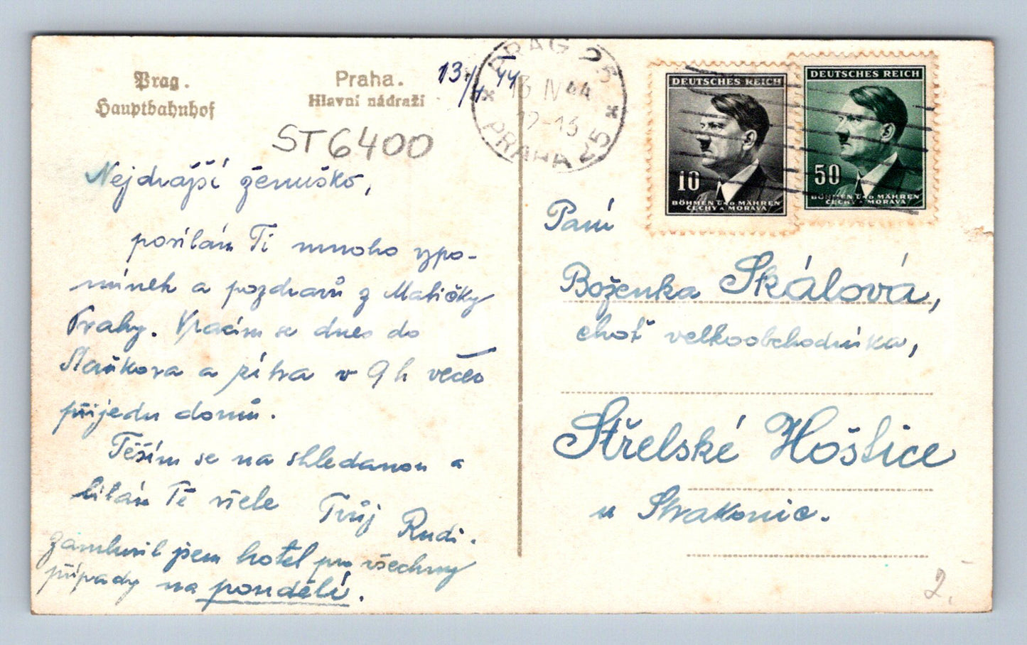 Postcard PRAGUE (ST6400)