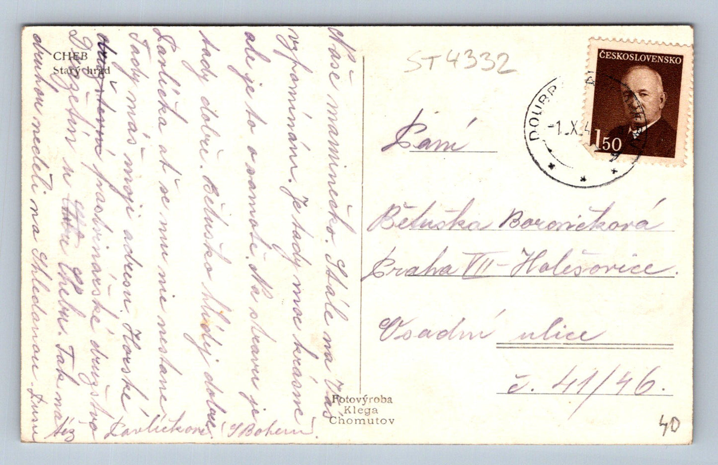 Pohlednice CHEB (ST4332)