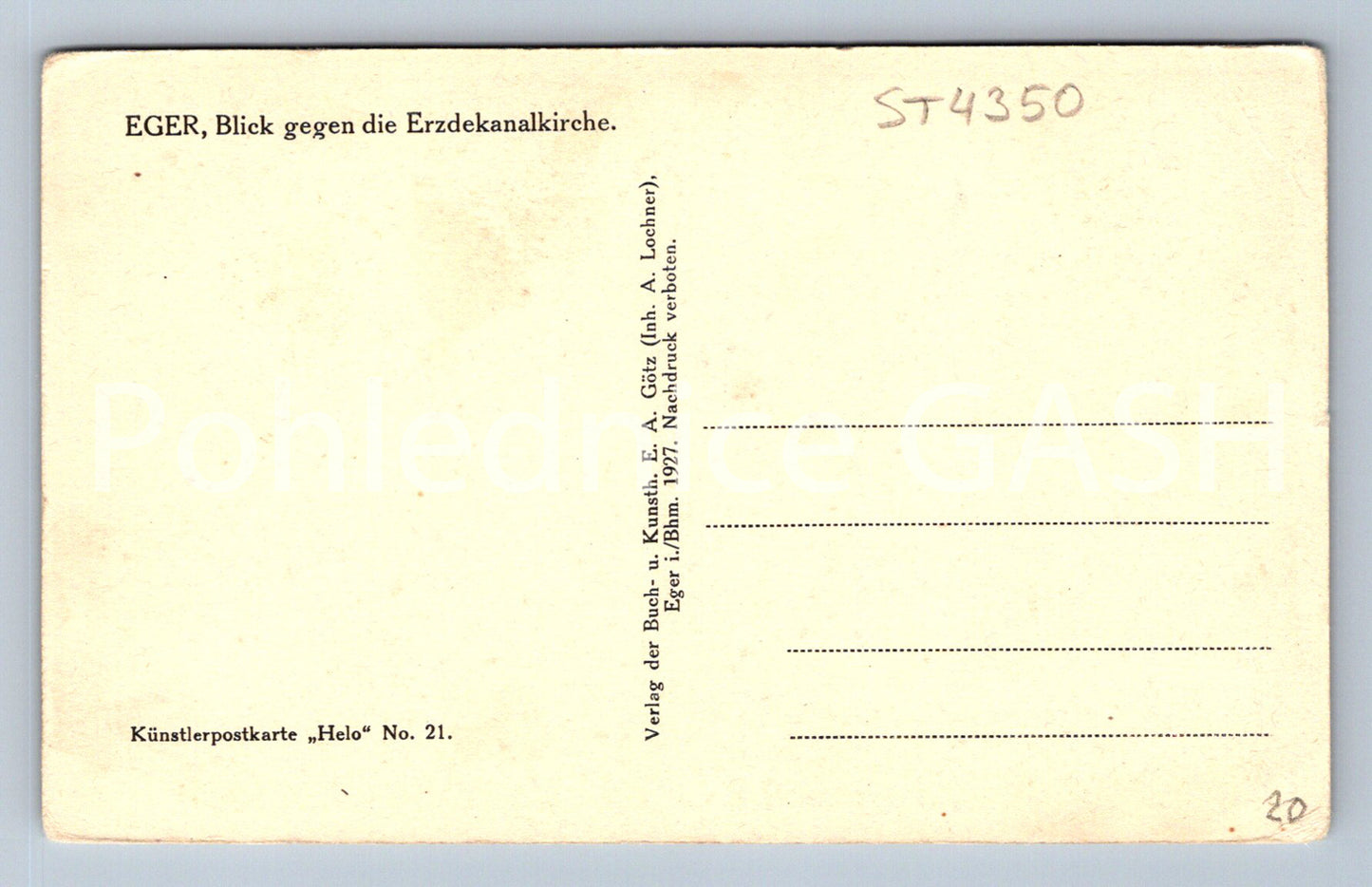 Pohlednice EGER (ST4350)