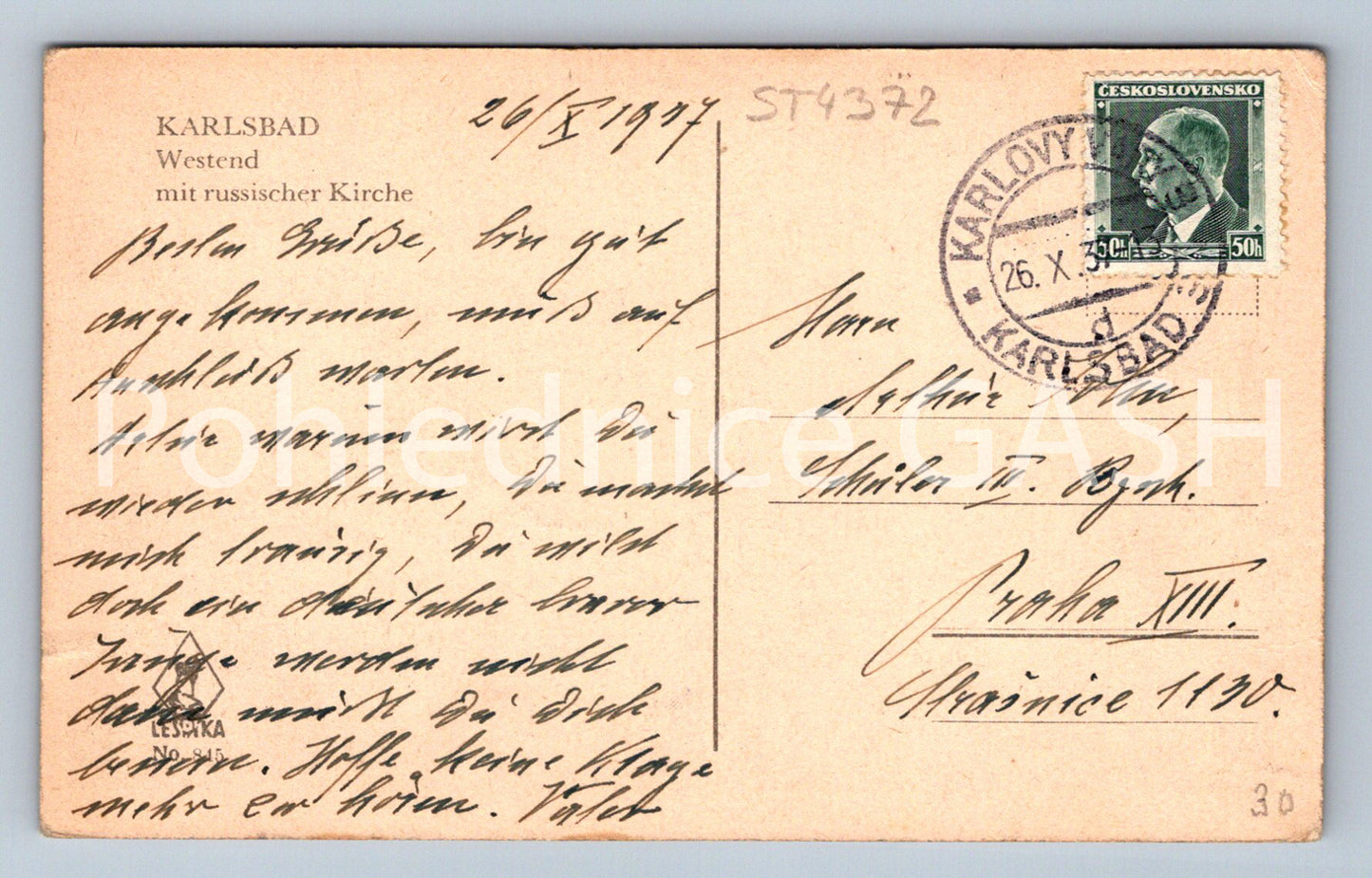 Pohlednice KARLOVY VARY (ST4372)