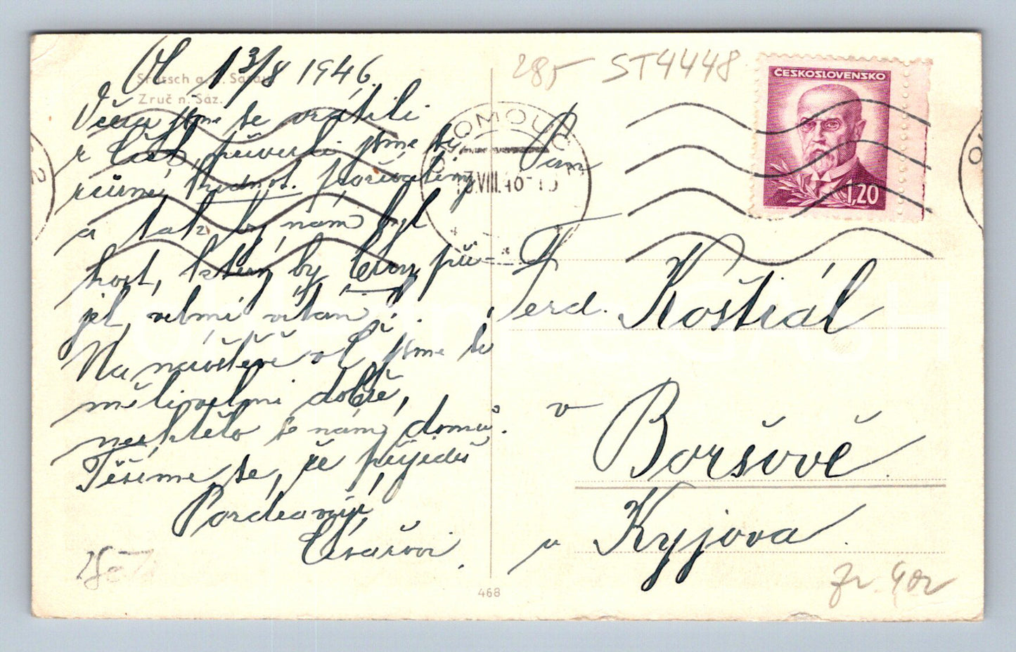 Pohlednice ZRUČ NAD SÁZAVOU (ST4448)