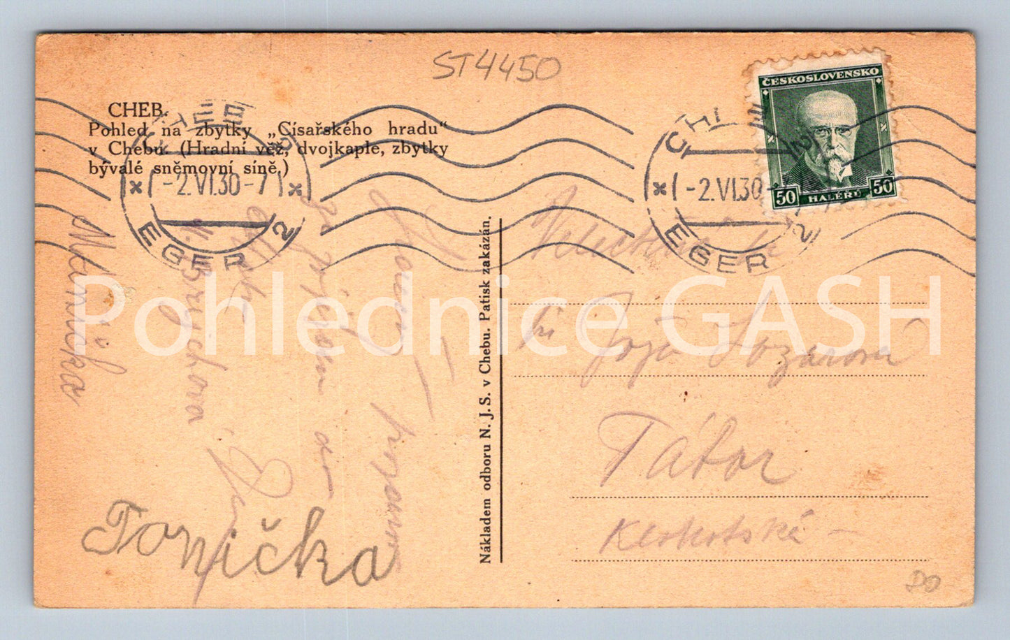 Pohlednice CHEB (ST4450)