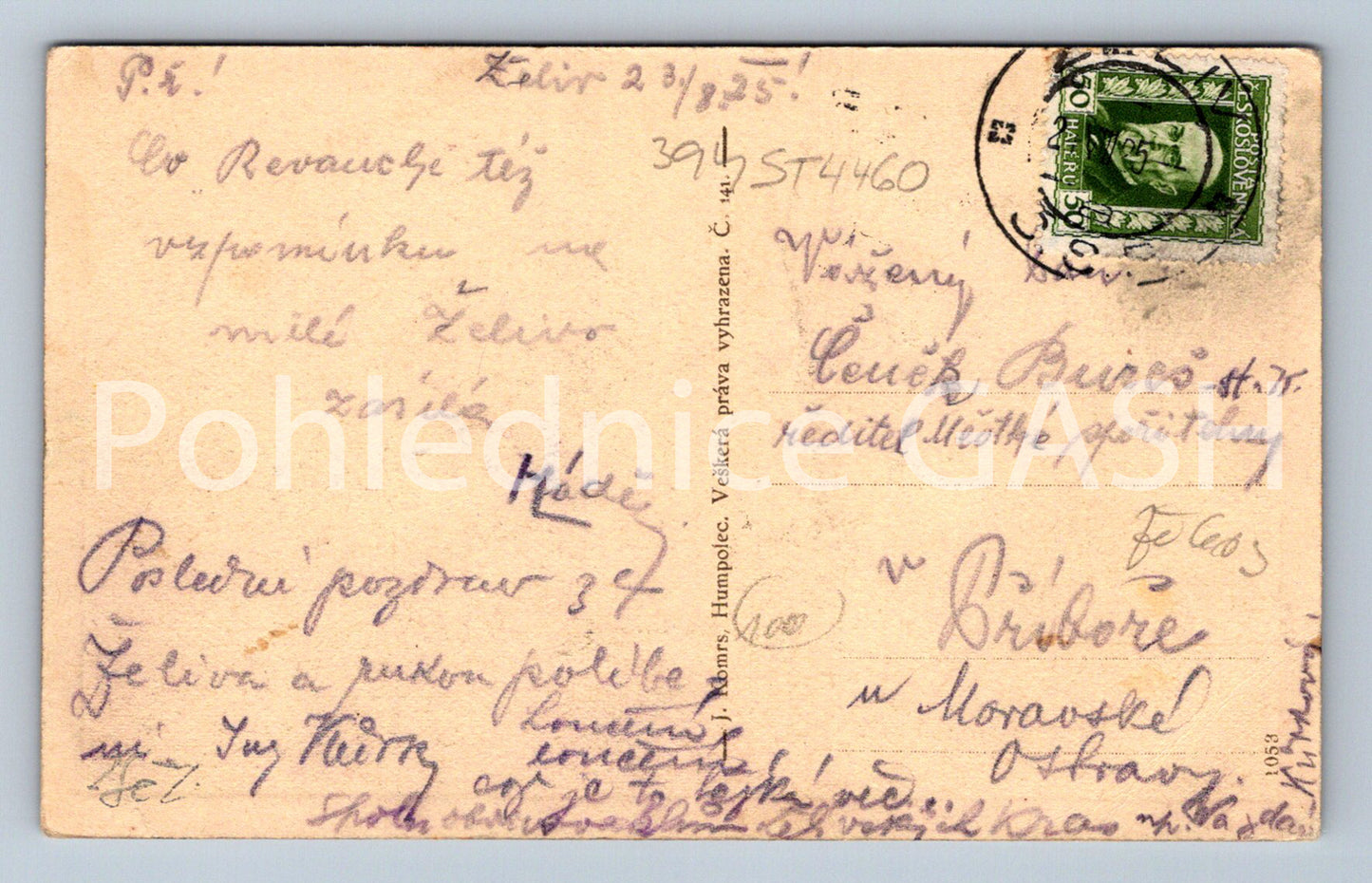 Pohlednice ŽELIV (ST4460)