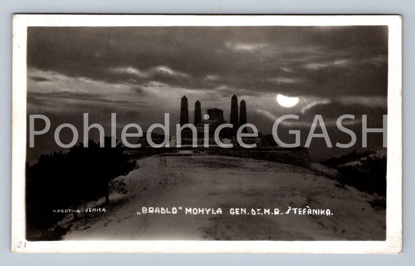 Pohlednice BRADLO MOHYLA GEN. DR. M.R. ŠTEFÁNIKA (ST4466)