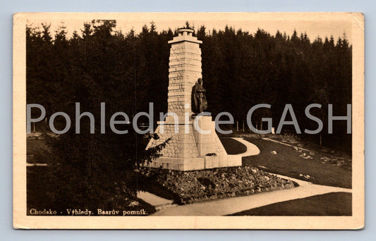 Pohlednice CHODSKO - VÝHLEDY - BAARŮV POMNÍK (ST4475)