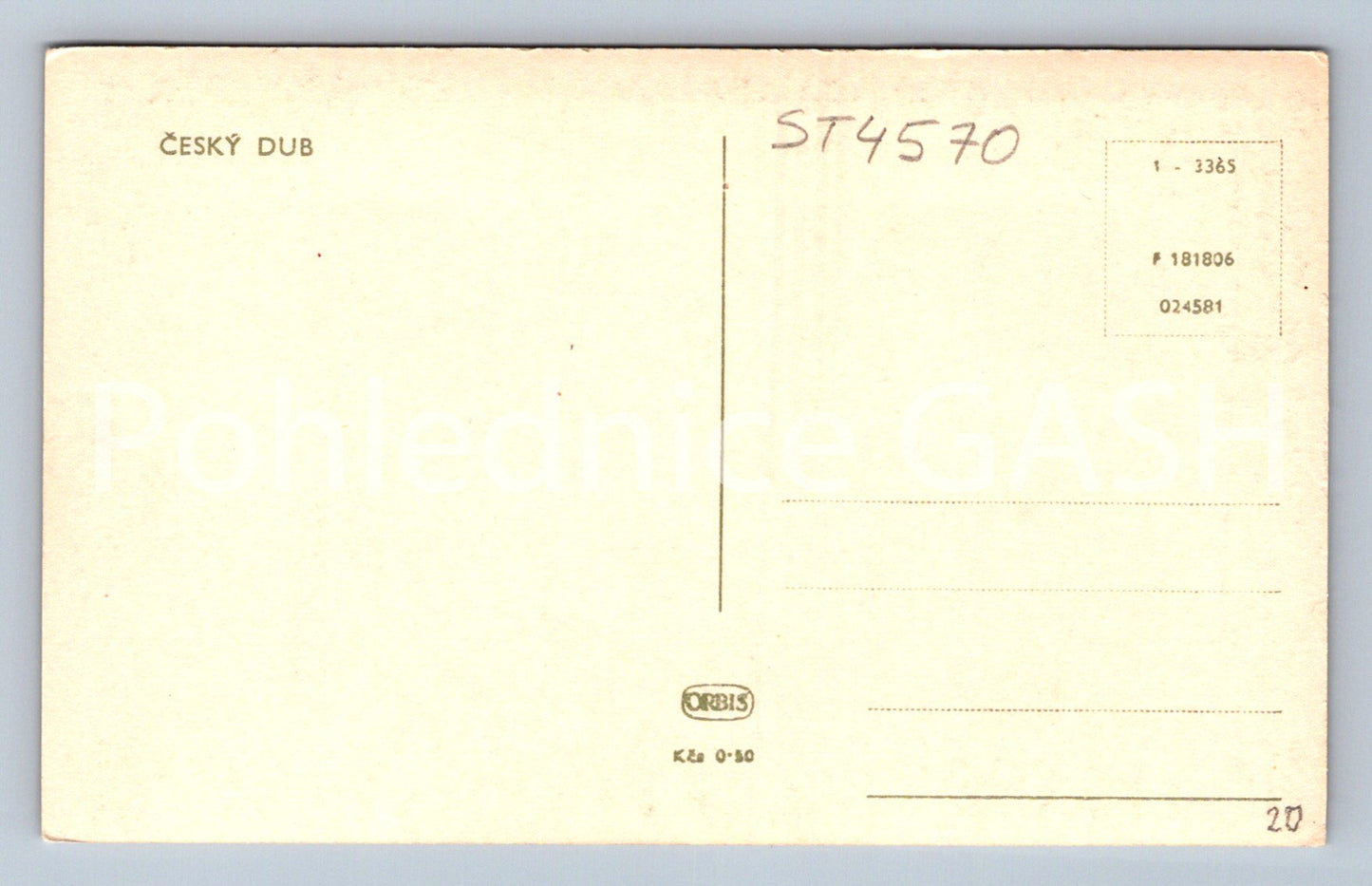 Pohlednice ČESKÝ DUB (ST4570)