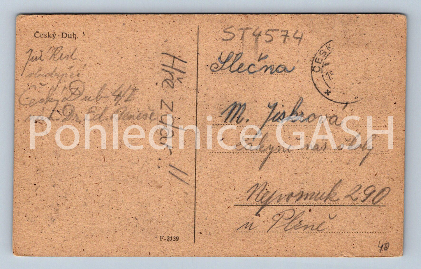 Pohlednice ČESKÝ DUB (ST4574)