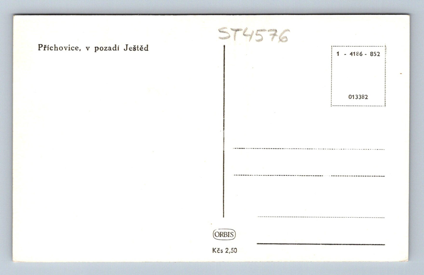 Pohlednice PŘÍCHOVICE V POZADÍ JEŠTĚD (ST4576)