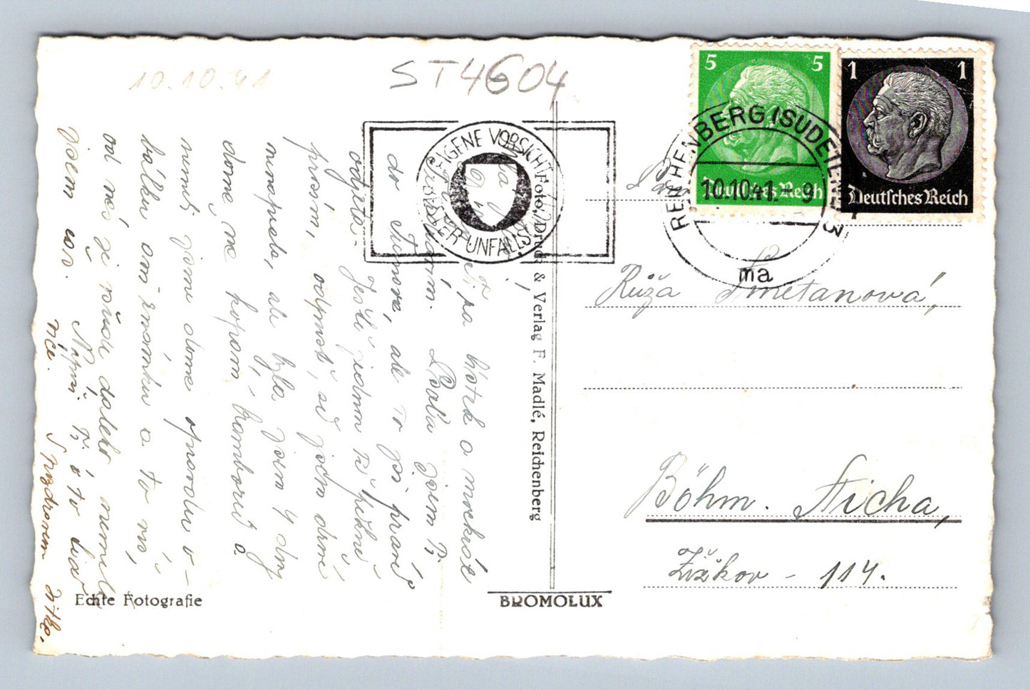Pohlednice REICHENBERG (ST4604)
