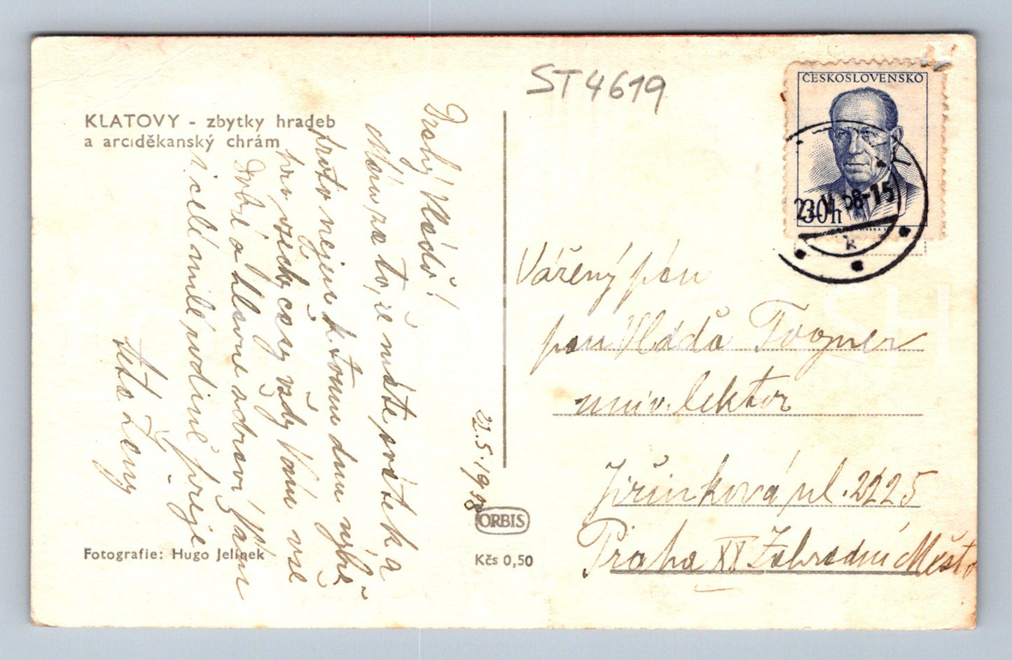 Postcard KLATOVY (ST4619)