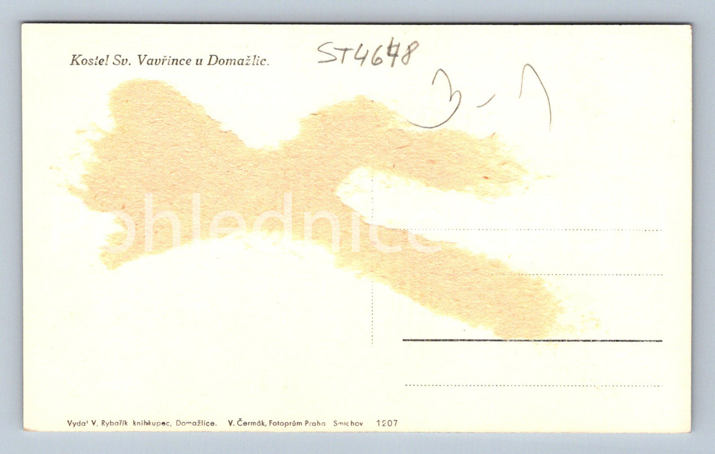 Postcard CHURCH OF ST. LAWRENCE NEAR DOMAŽLIC (ST4648)