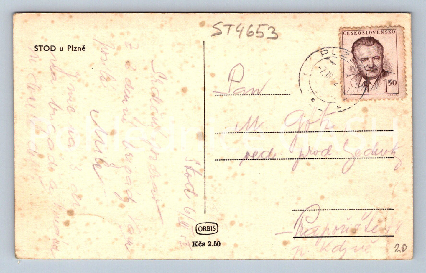 Postcard STOD NEAR PLZNE (ST4653)