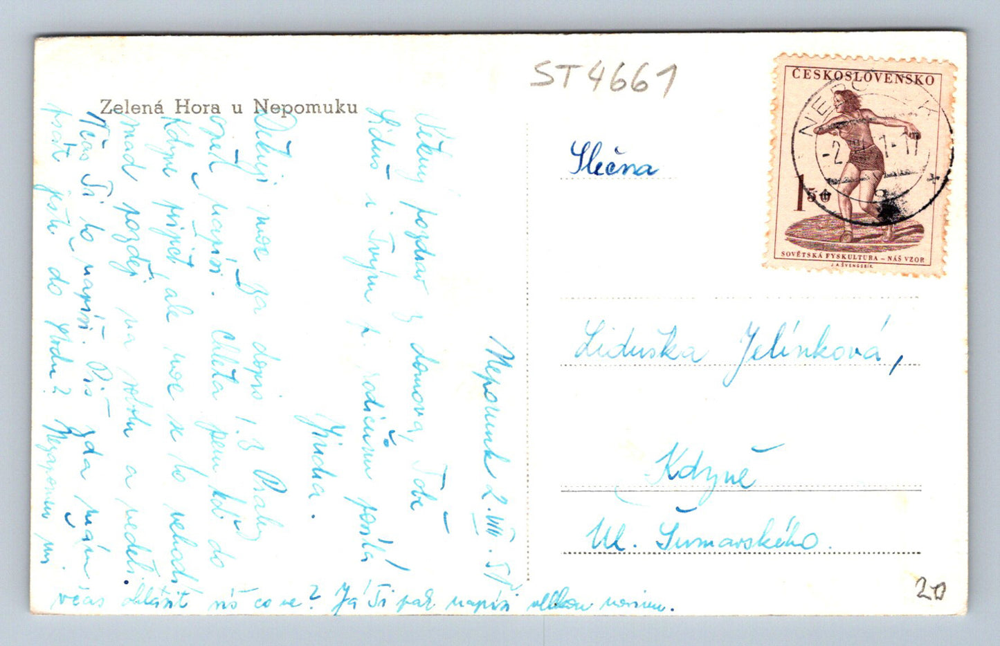 Pohlednice ZELEÁ HORA U NEPOMUKU (ST4661)