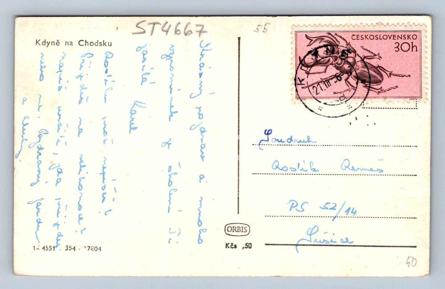 Postcard KDYNA ON CHODSK (ST4667)