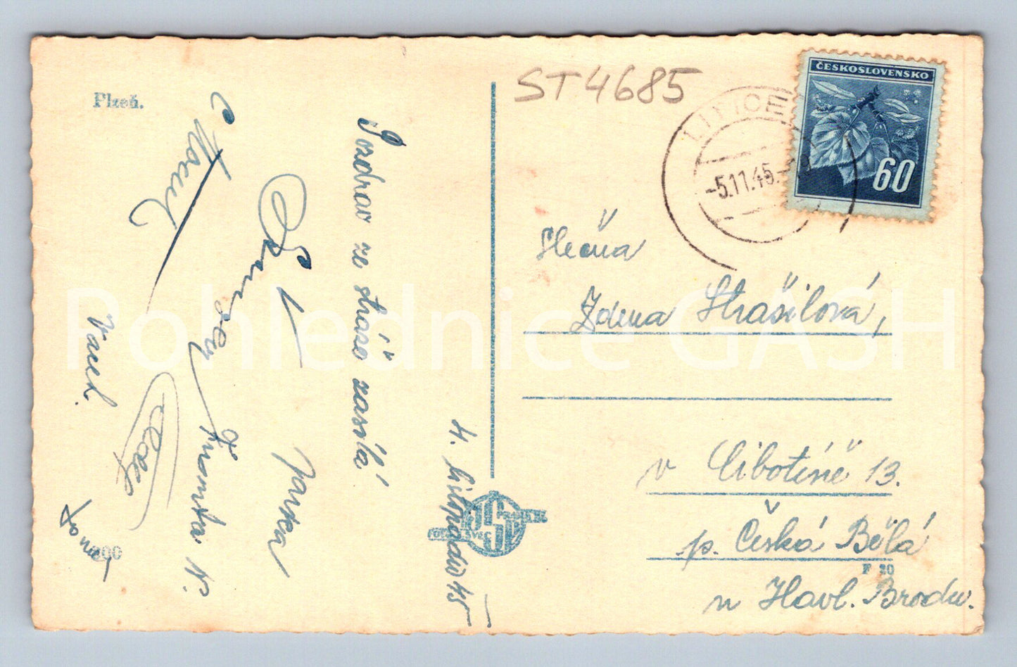 Postcard PILSEN (ST4685)