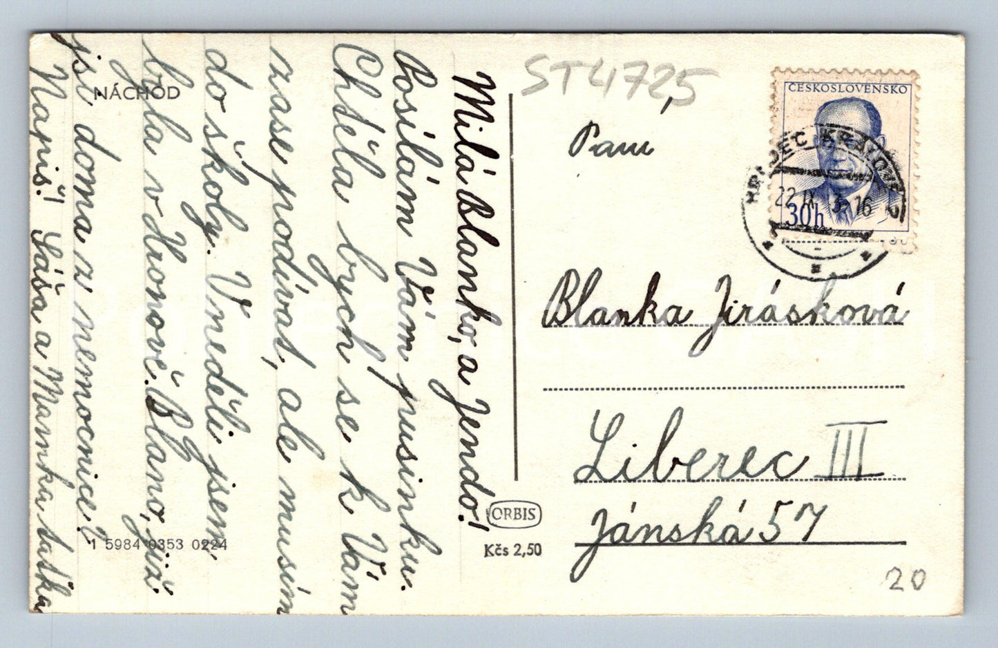 Postcard NÁCHOD (ST4725)