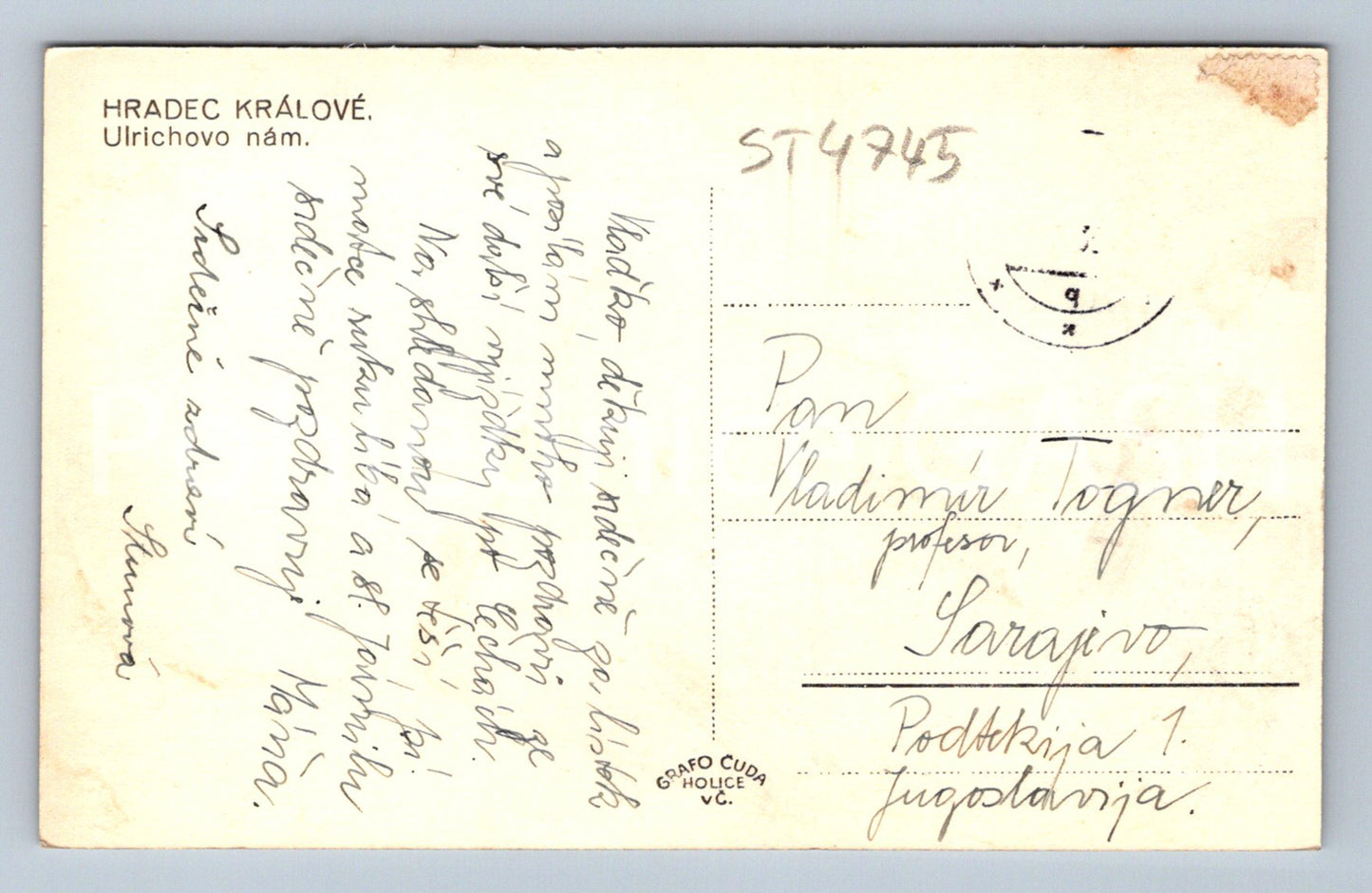 Postcard HRADEC KRÁLOVÉ (ST4745)