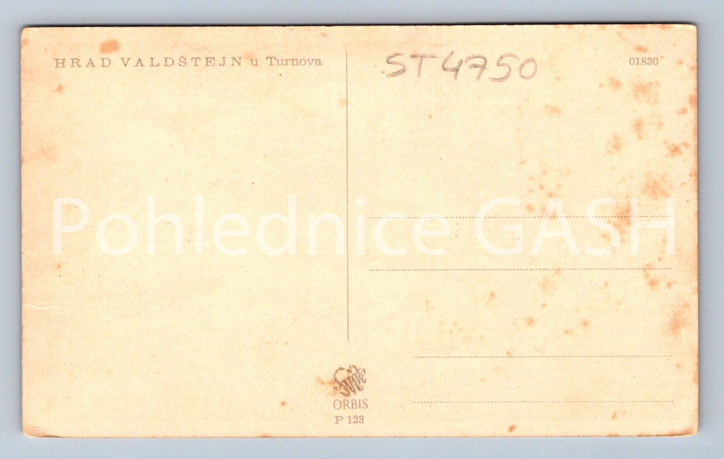 Postcard VALDSTEJN CASTLE U TURNOVA (ST4750)