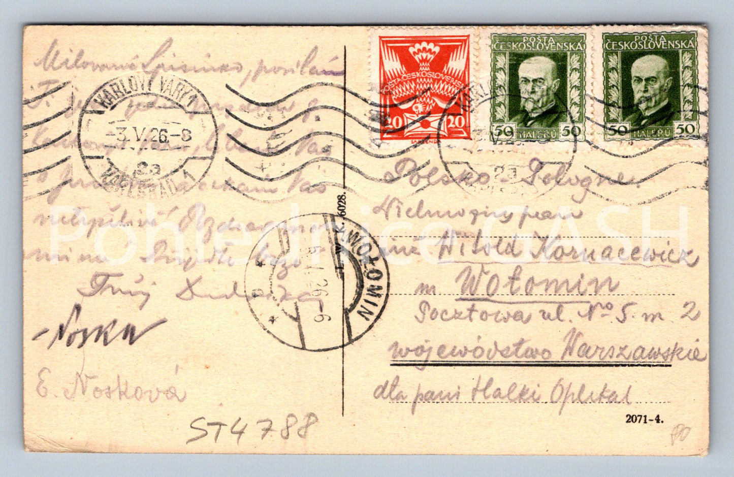 Pohlednice KARLOVY VARY (ST4788)