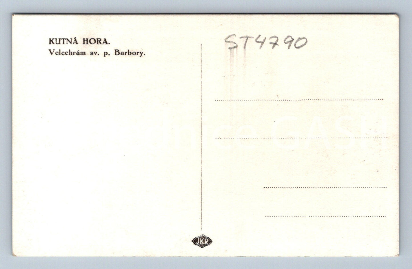 Postcard KUTNÁ HORA (ST4790)