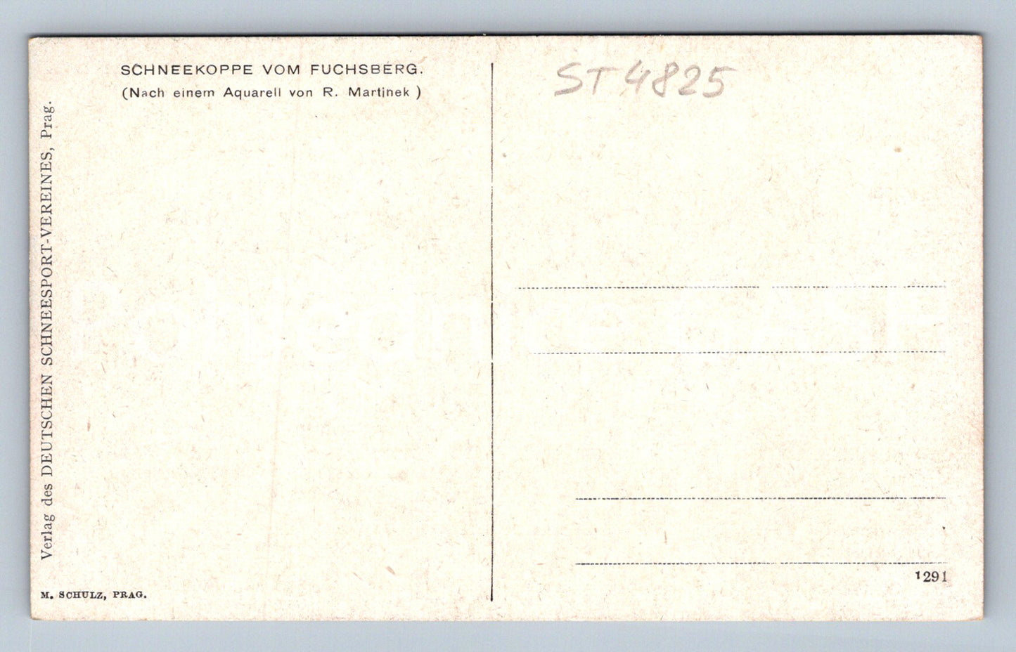 Postcard SNOOP FROM THE FUCHSBERG (ST4825)