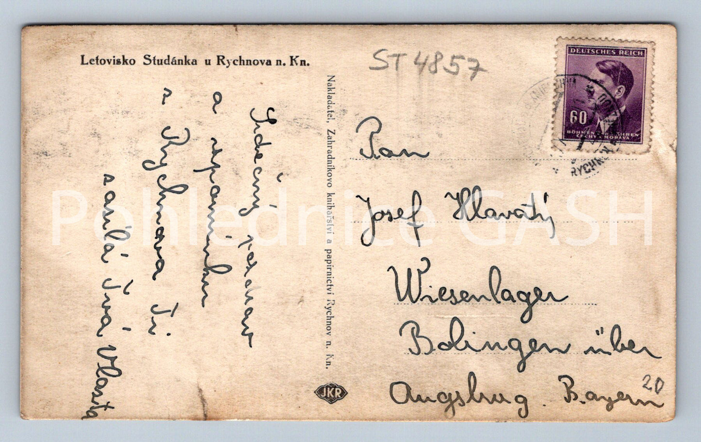 Postcard RYCHNOV NAD KNĚŽNOU (ST4857)