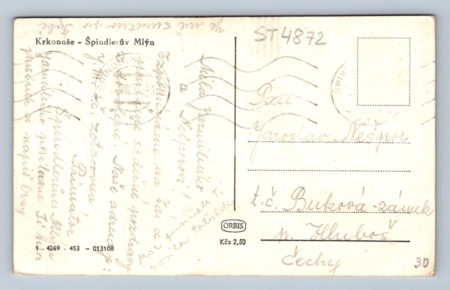 Postcard KRKONOSE MOUNTAINS - SPINDLER MILL (ST4872)