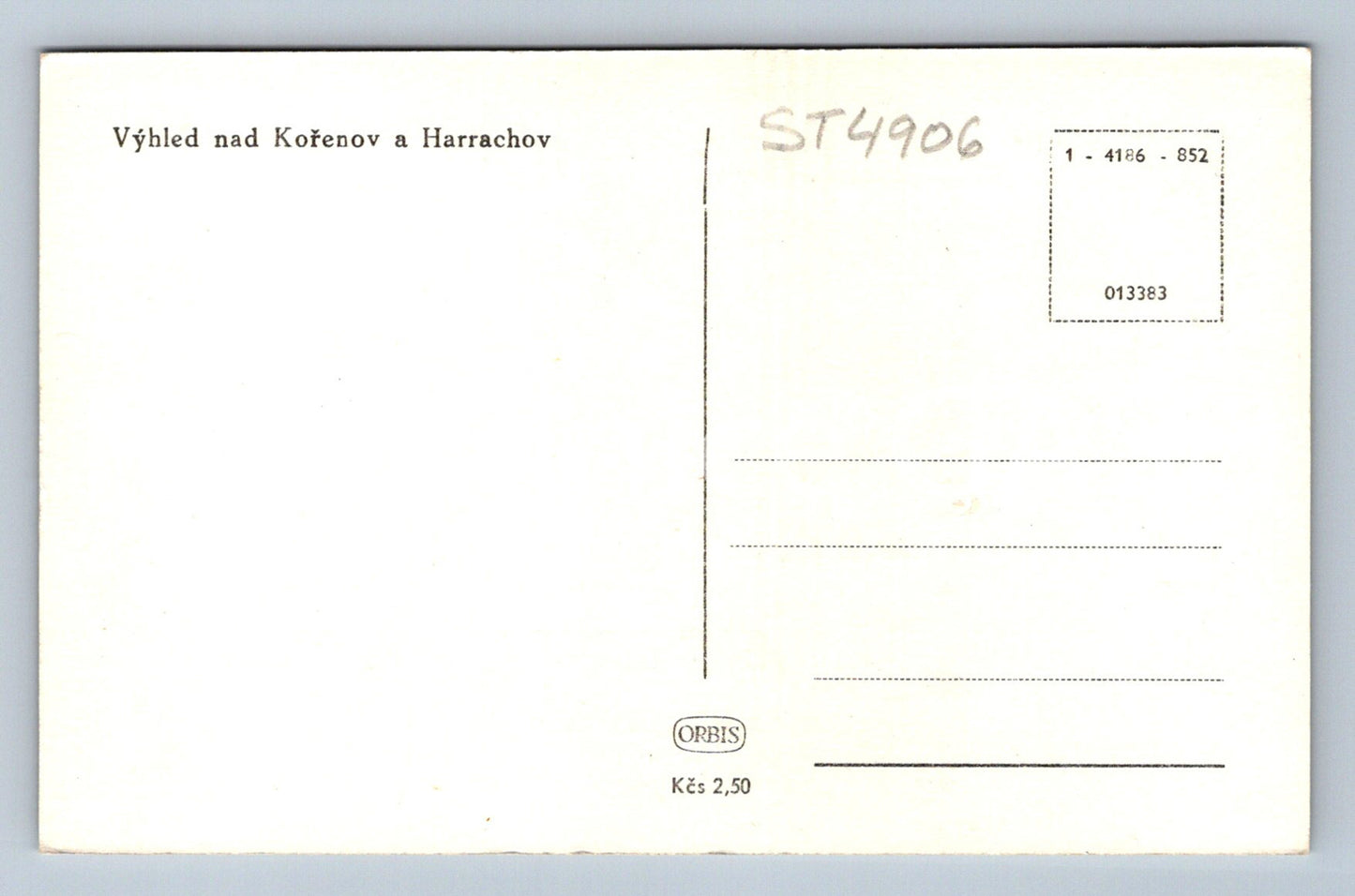 Postcard VIEW OVER KOŘENOV AND HARRACHOV (ST4906)