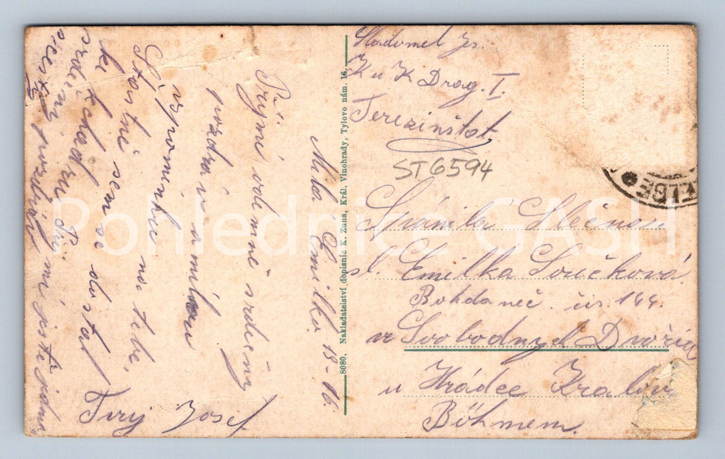 Postcard LYSÁ NAD LABEM (ST6594)