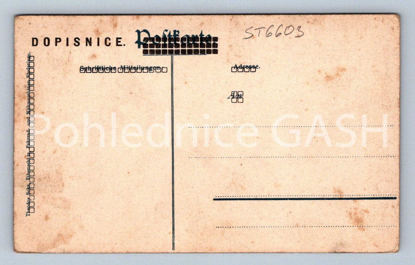 Postcard IVANČICE - HOTEL AT THE BLACK LION (ST6603)