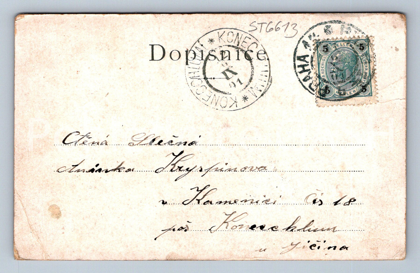 Postcard PRAGUE - EMPEROR FRANCIS BRIDGE (ST6613)