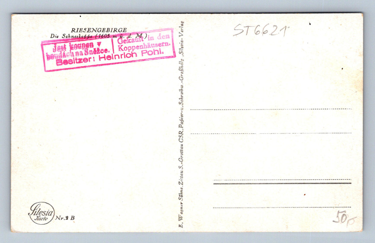 Postcard KRKONOSE - SNOW WHITE (ST6621)