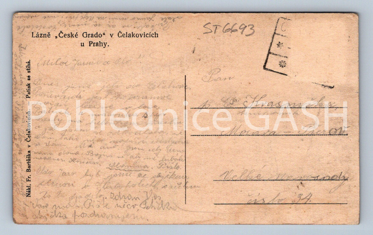 Postcard CZECH GRADO SPA IN ČELAKOVICE (ST6693)