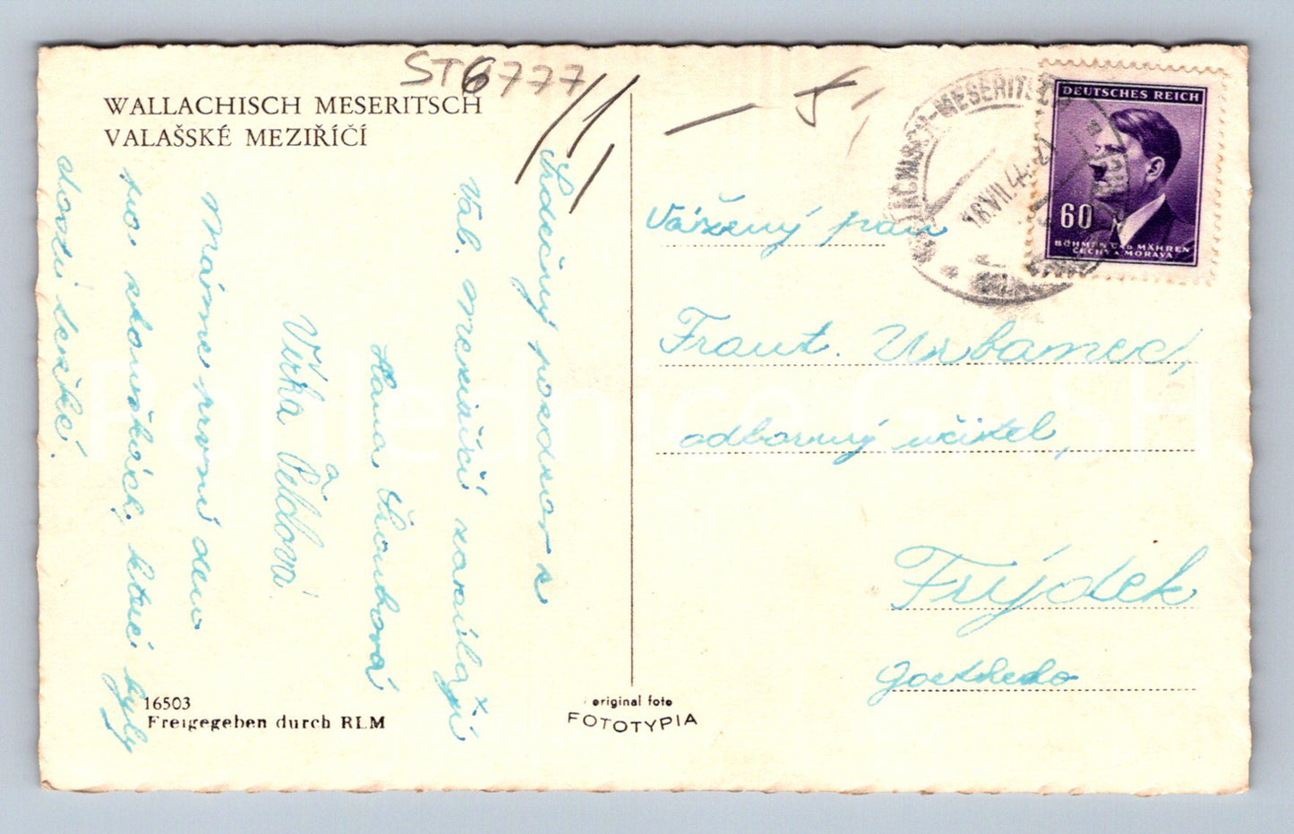 Postcard VALAŠSKÉ MEZIŘÍČI (ST6777)