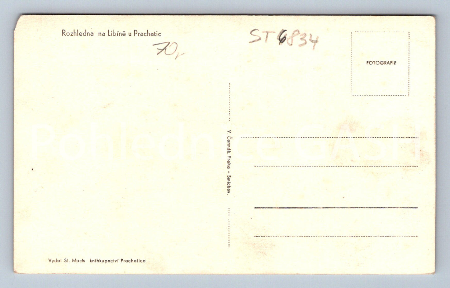 Pohlednice ROZHLEDNA NA LIBÍNĚ U PRACHATIC (ST6834)