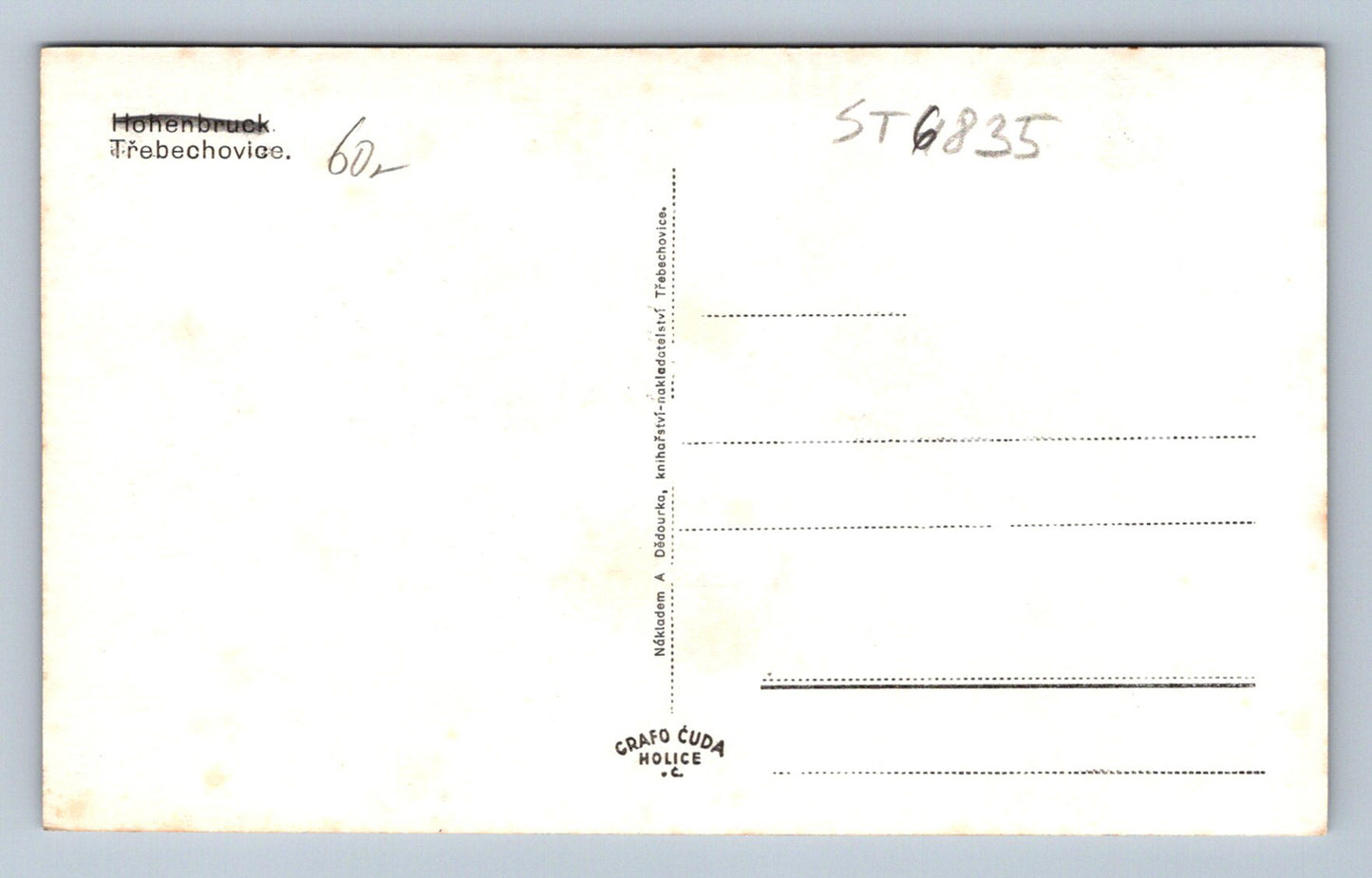 Postcard TŘEBECHOVICE (ST6835)