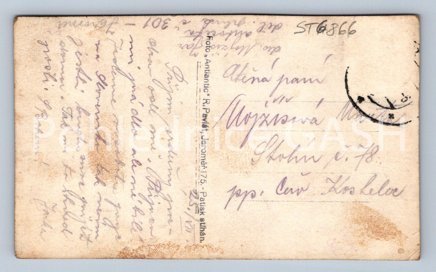 Postcard JAROMĚŘ (ST6866)