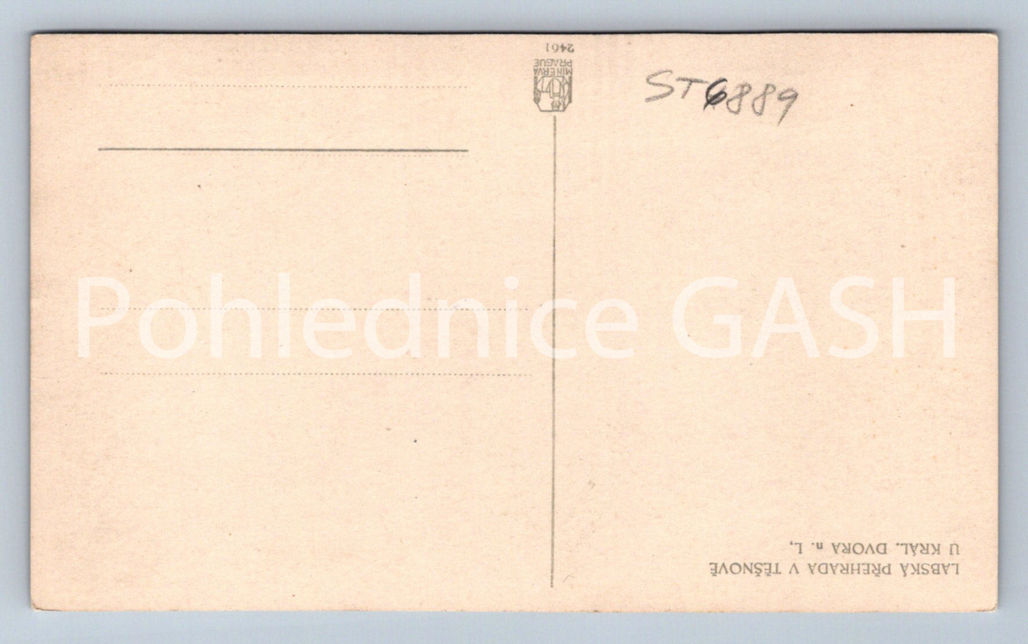 Postcard TĚNOV - ELBE DAM (ST6889)