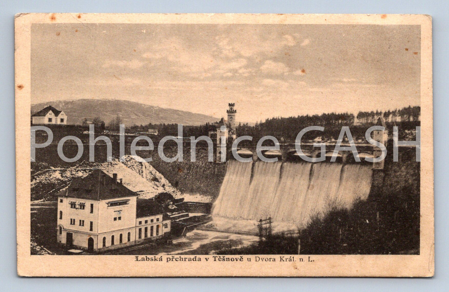 Pohlednice LABSKÁ PŘEHRADA V TĚŠNOVĚ (ST6919)