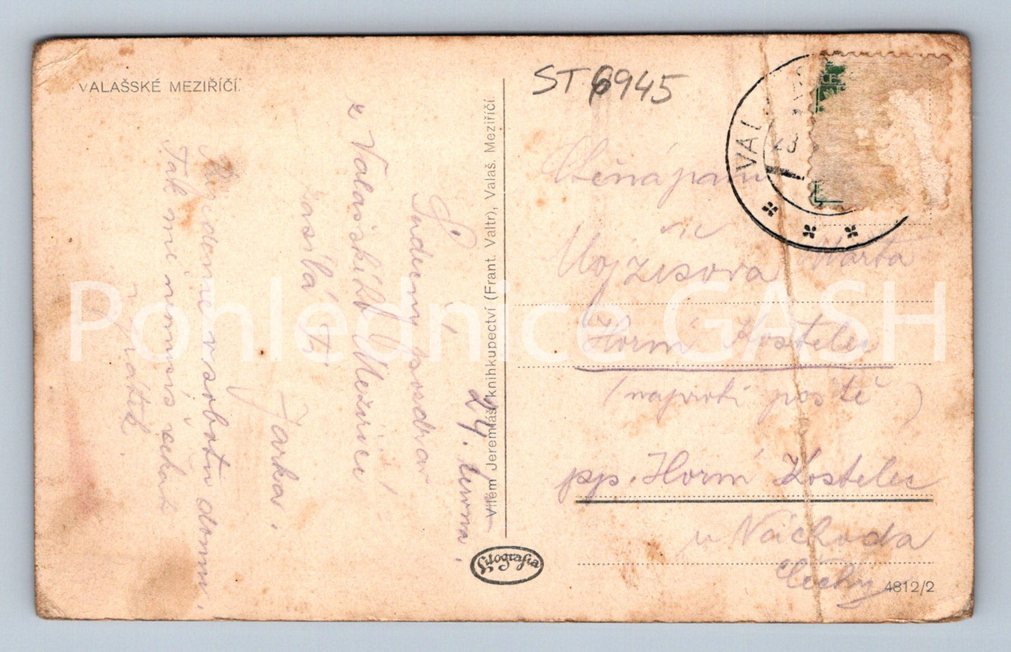 Postcard VALAŠSKÉ MEZIŘÍČI (ST6945)