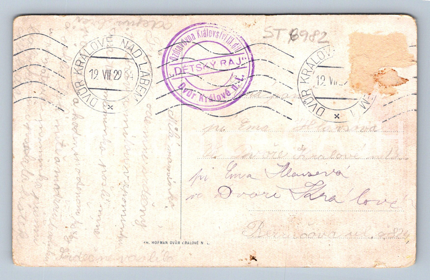 Postcard ELBE RESERVOIR IN TĚŠNOV (ST6982)