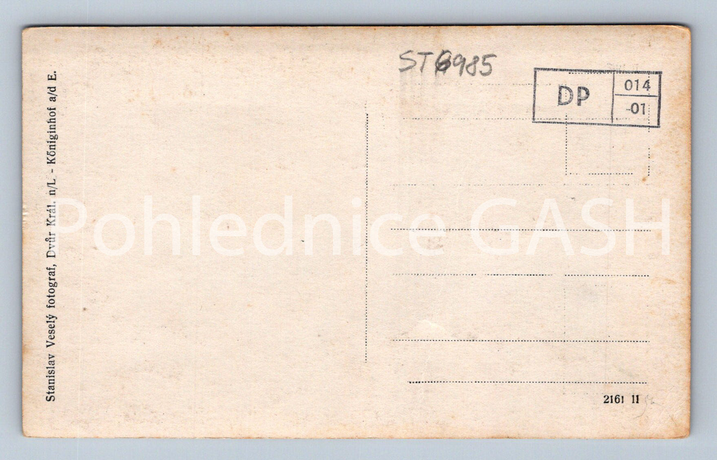 Postcard ELBE RESERVOIR IN TĚŠNOV (ST6985)