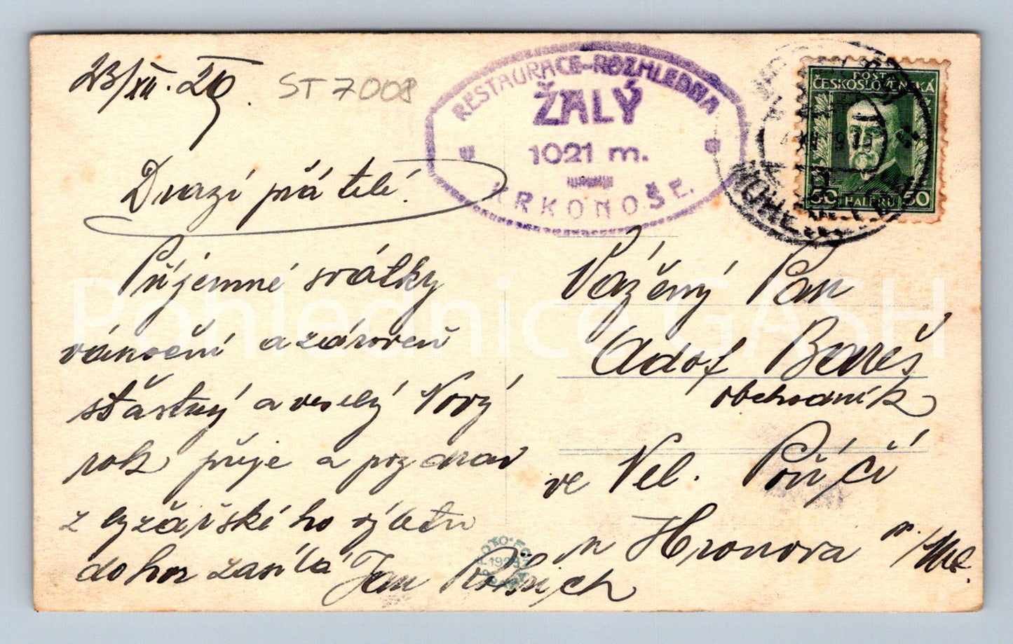 Postcard KRKONOSE (ST7008)