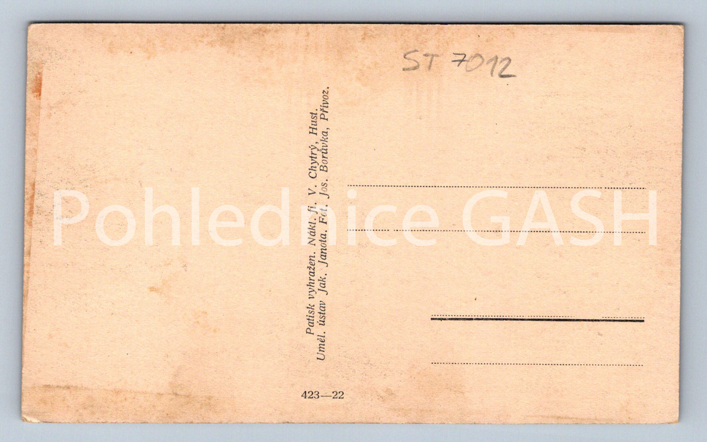 Postcard HUST - CASTLE RUINS (ST7012)