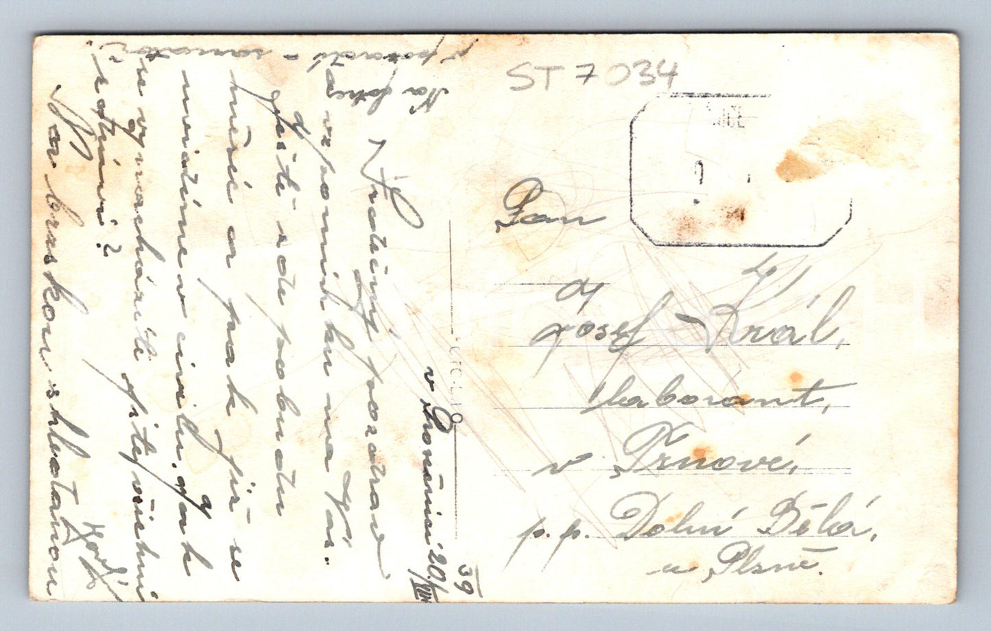 Postcard KAM. ÚJEZDEC NAD SÁZAVOU (ST7034)